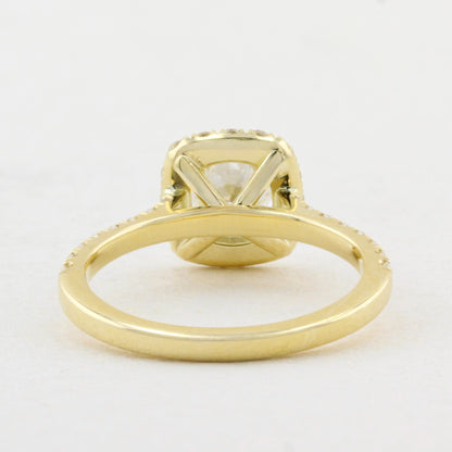 1.01ct Cushion Cut Diamond Cluster Ring