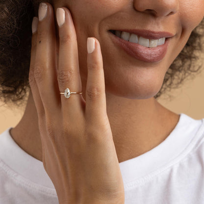 Edwardian 0.95ct Old Cut Pear Diamond Ring