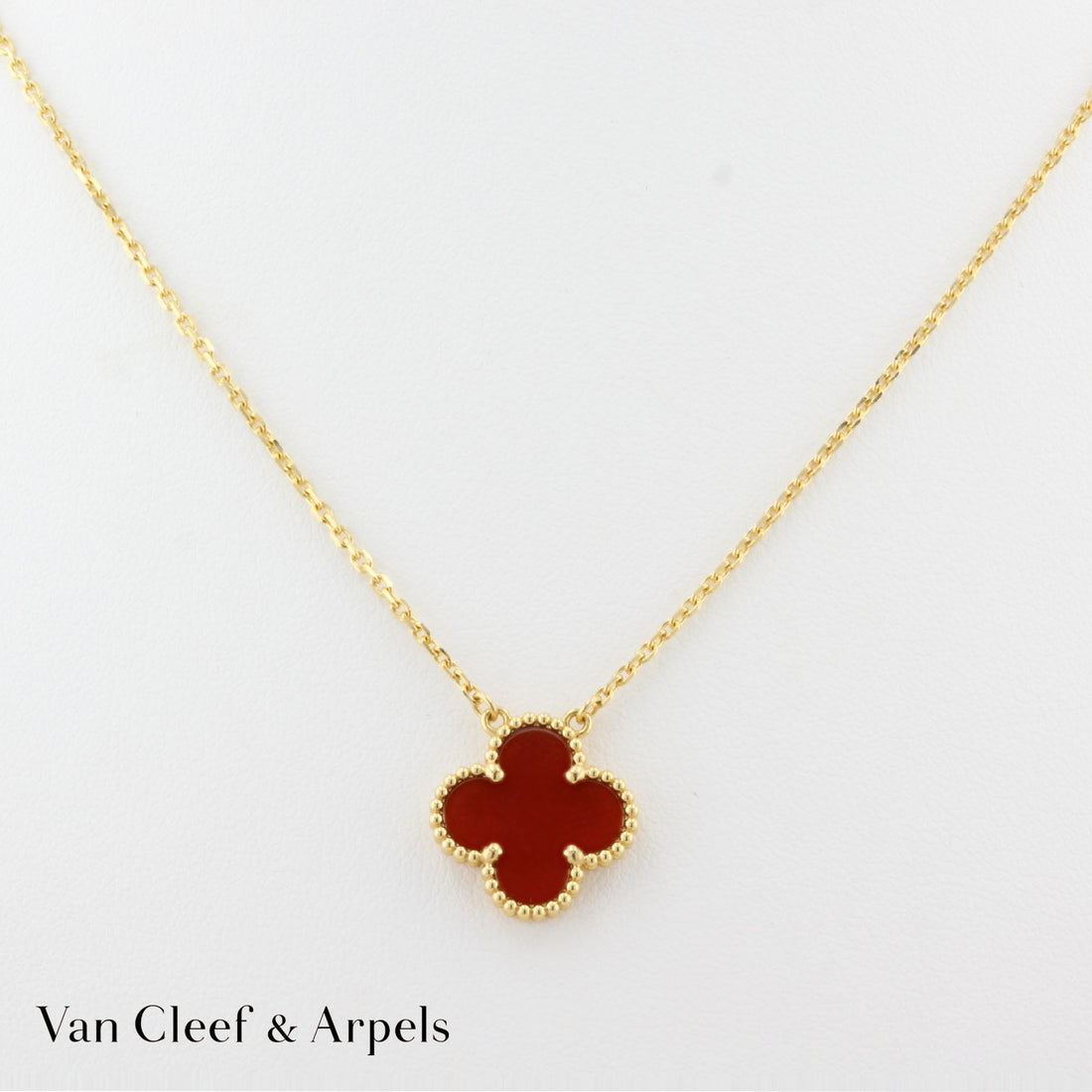 Van Cleef &amp; Arpels Carnelian Alhambra Pendant