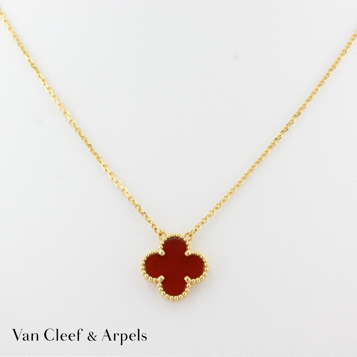 Van Cleef &amp; Arpels Carnelian Alhambra Pendant