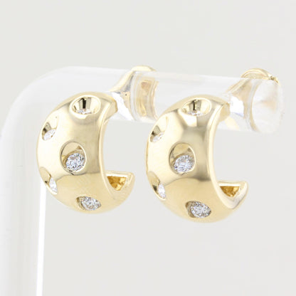 De Beers Chunky Gold and Diamond Hoop Earrings