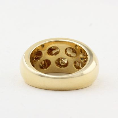 De Beers Chunky Gold and Diamond Ring