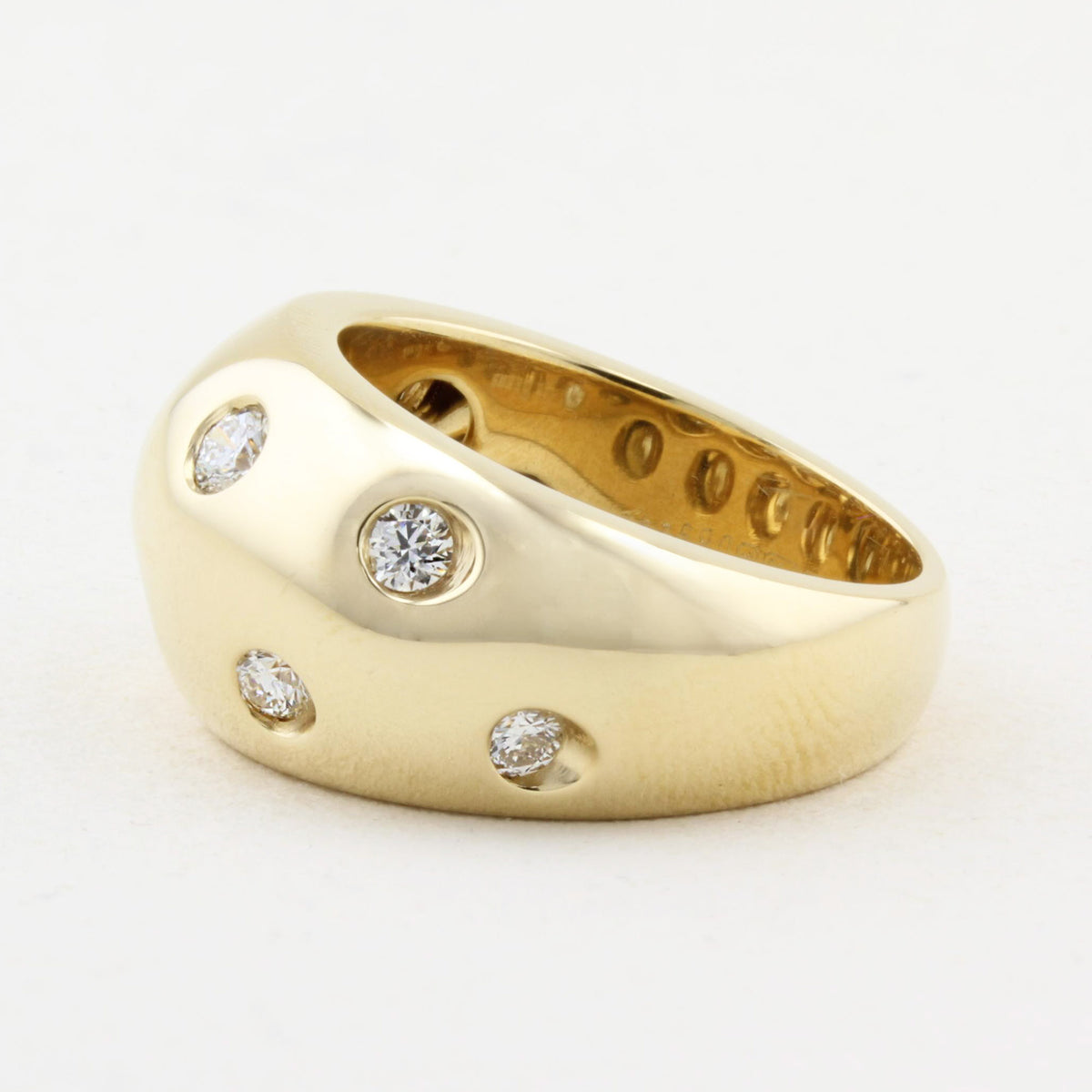 De Beers Chunky Gold and Diamond Ring