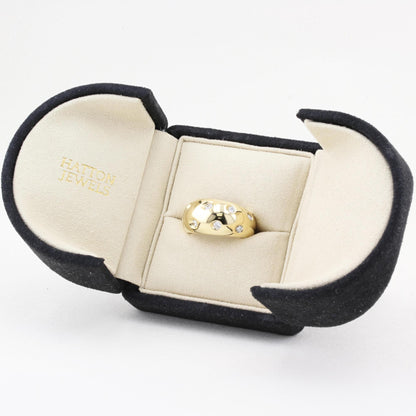 De Beers Chunky Gold and Diamond Ring