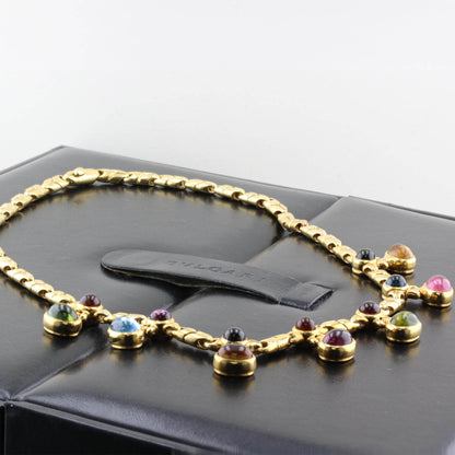 Vintage Bulgari Passo Doppio Gem Set Necklace