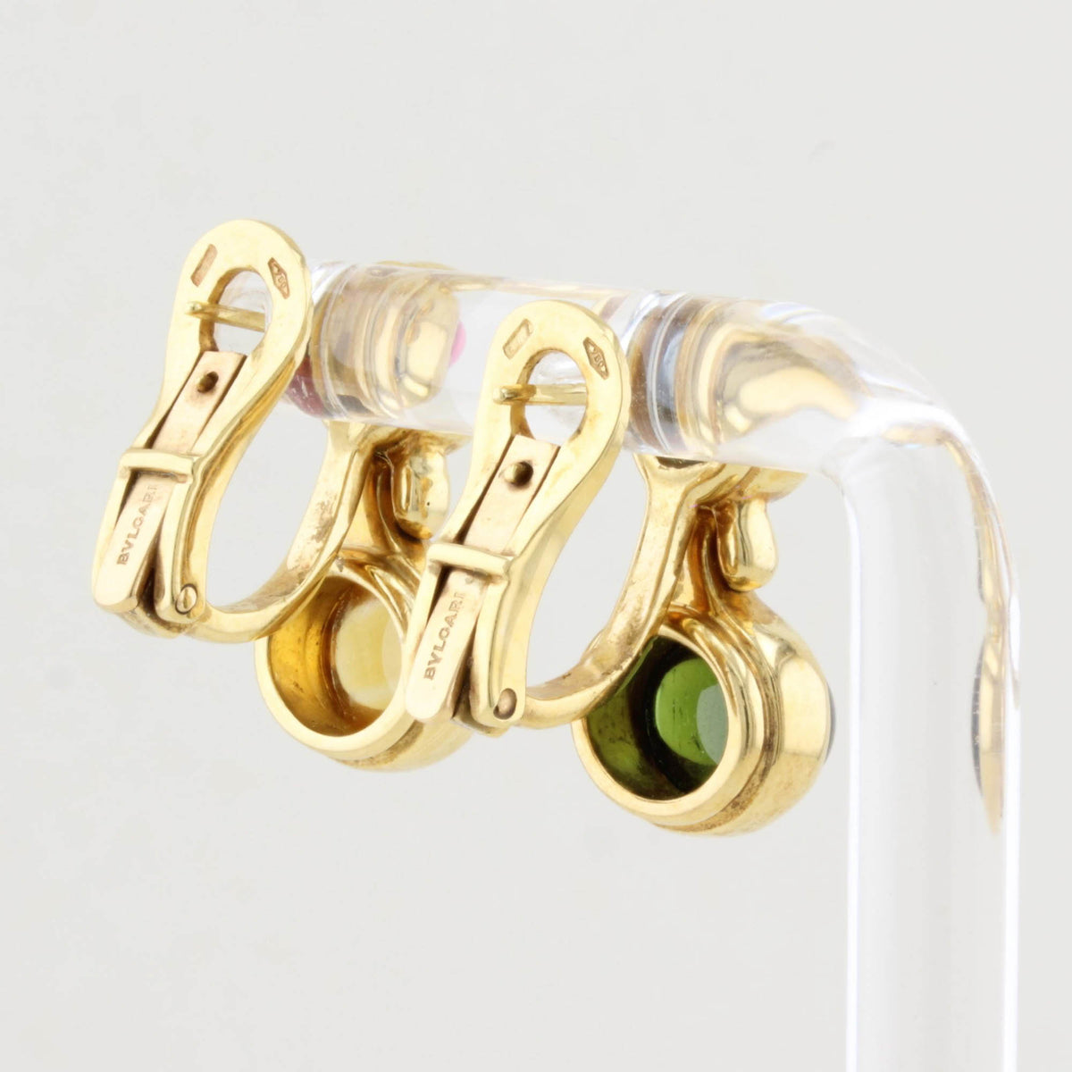Vintage Bulgari Passo Doppio Gem Set Earrings