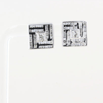 Custom Cut Amity and Baguette Diamond Earrings Designed by Johanna Lumley