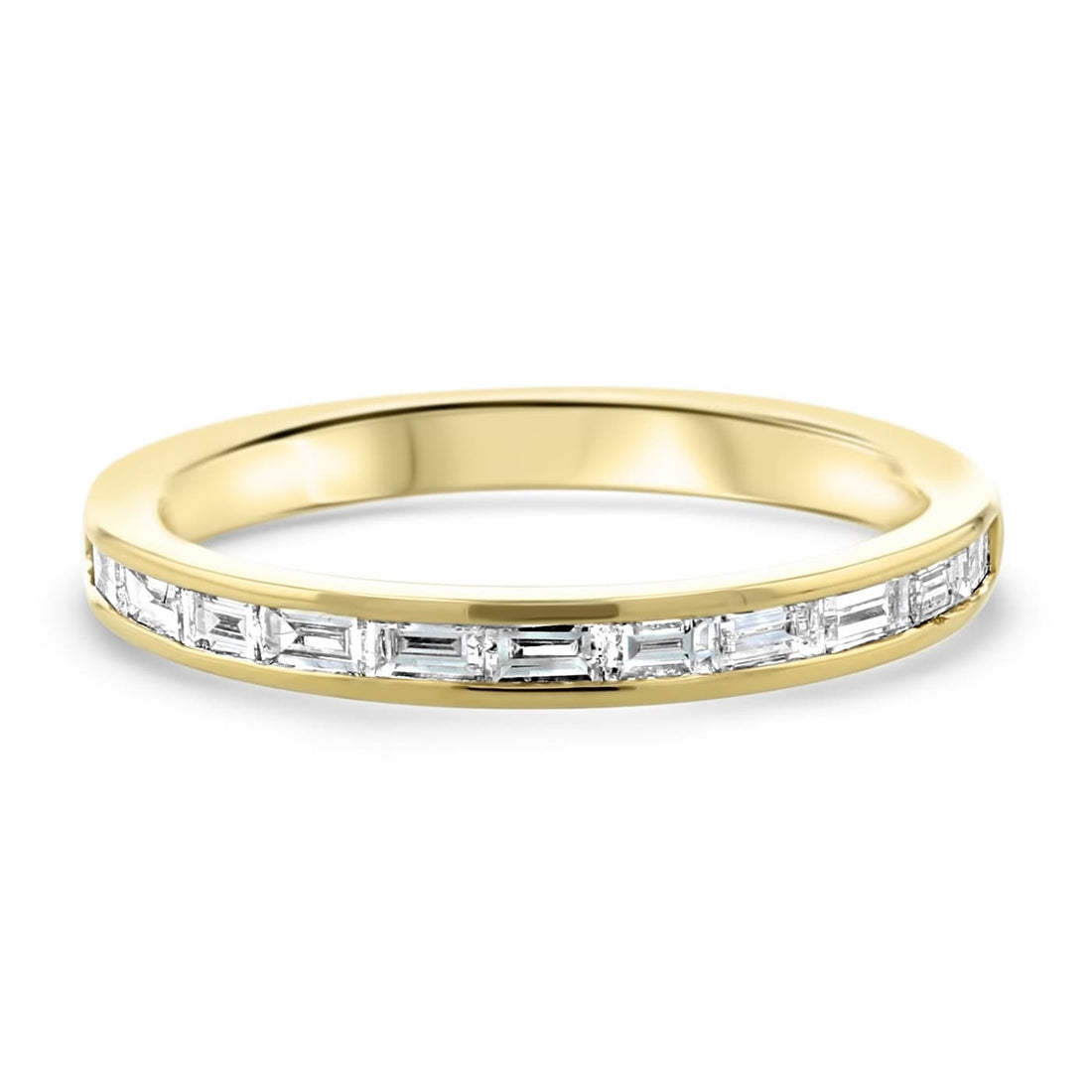 Horizontal Baguette Cut Diamond Eternity Ring