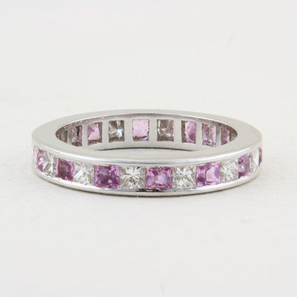 Pink Sapphire and Diamond Eternity Ring