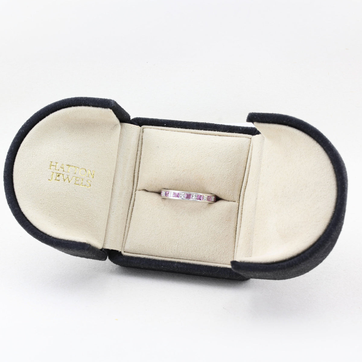Pink Sapphire and Diamond Eternity Ring