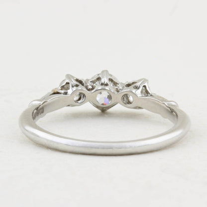 0.63ct Old Cut Diamond Three Stone Ring