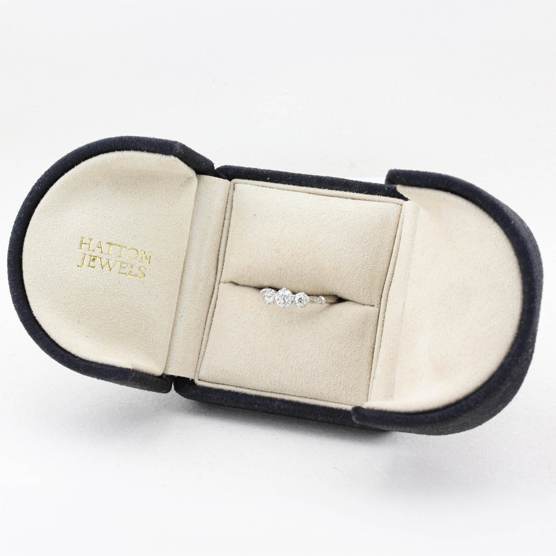 0.63ct Old Cut Diamond Three Stone Ring