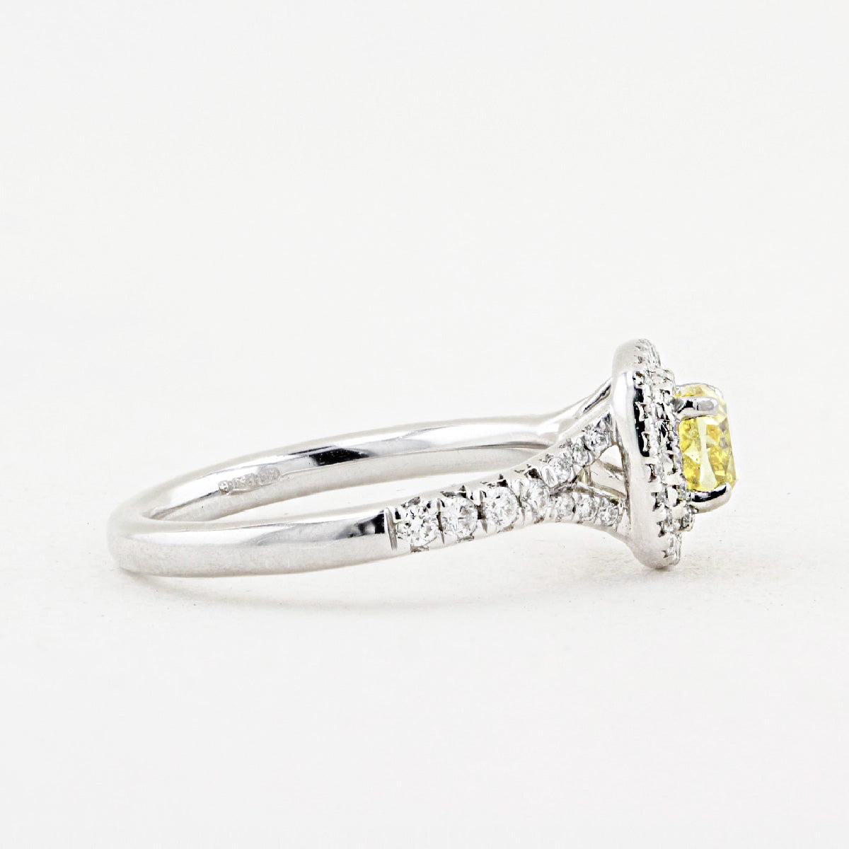 Fancy Yellow Diamond Cluster Ring