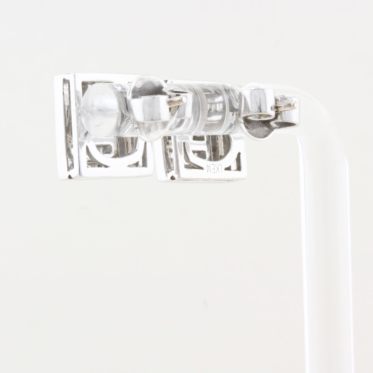 Custom Cut Amity and Baguette Diamond Earrings Designed by Johanna Lumley