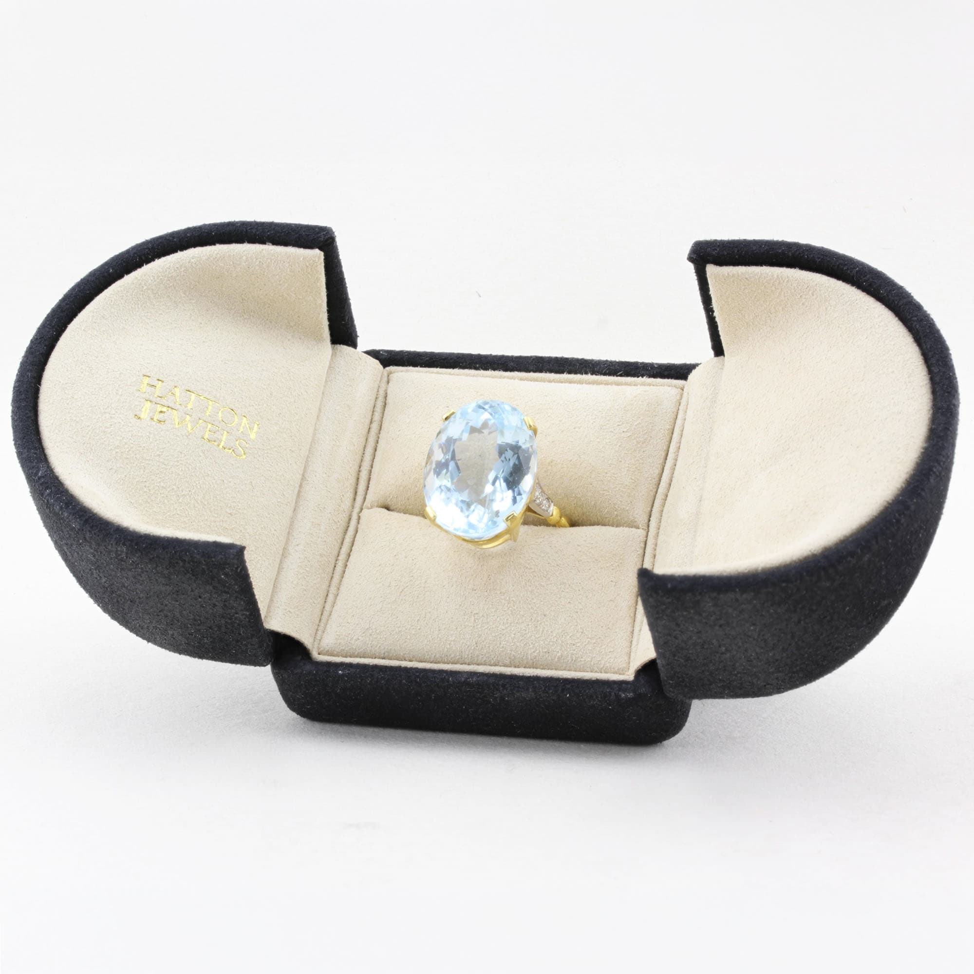 Vintage Topaz and Diamond Dress Ring