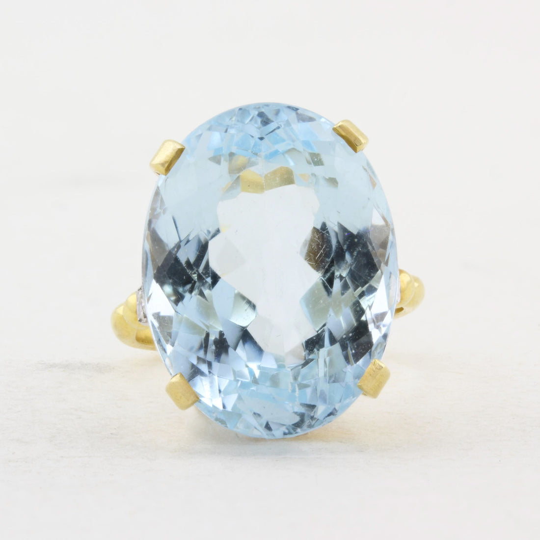 Vintage Topaz and Diamond Dress Ring