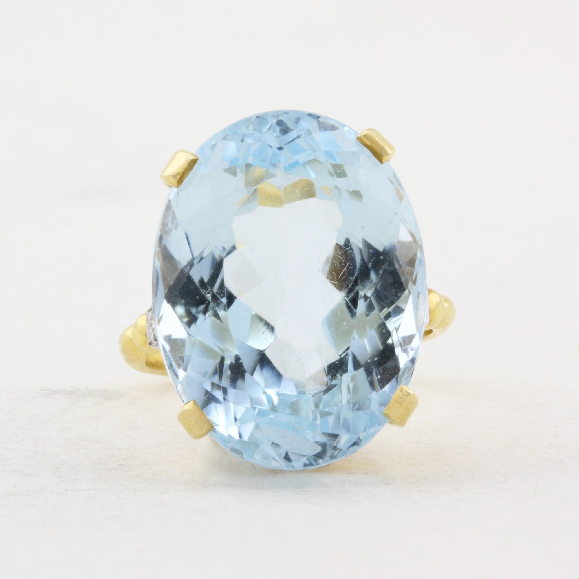 Vintage Topaz and Diamond Dress Ring