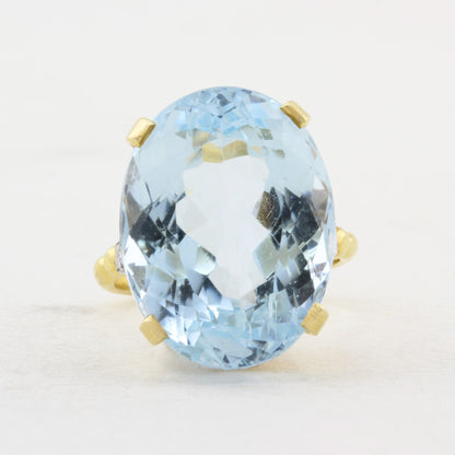 Vintage Topaz and Diamond Dress Ring