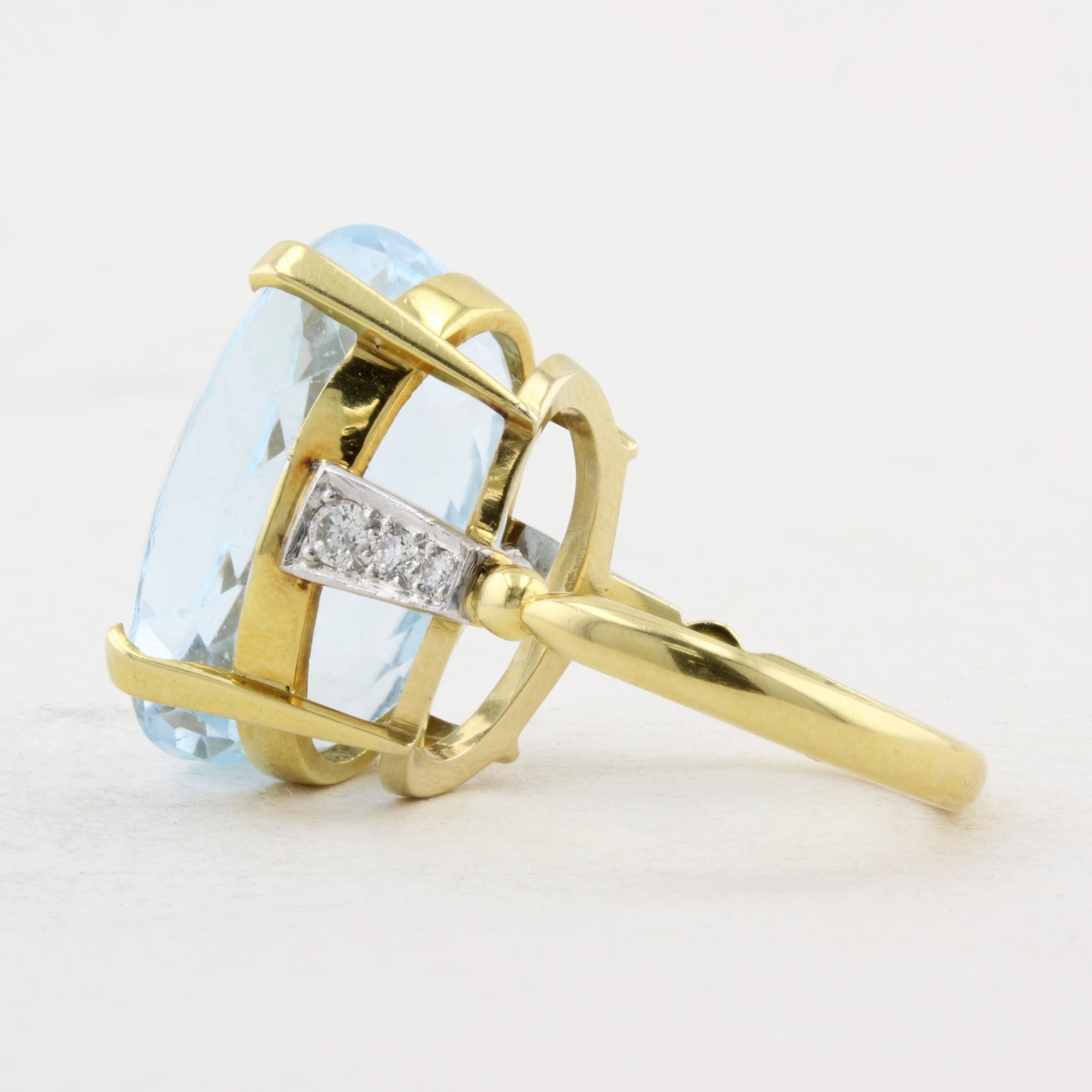 Vintage Topaz and Diamond Dress Ring