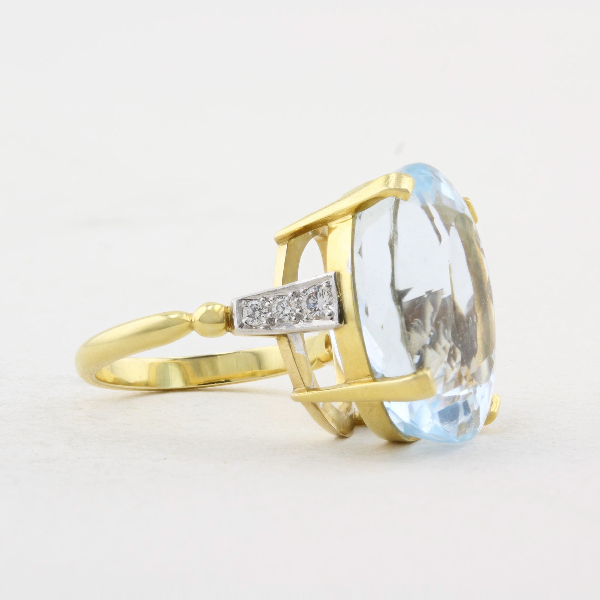 Vintage Topaz and Diamond Dress Ring
