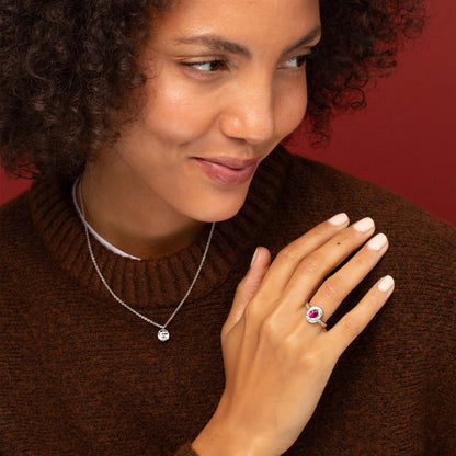 No-Heat Burma Ruby &amp; Diamond Ring