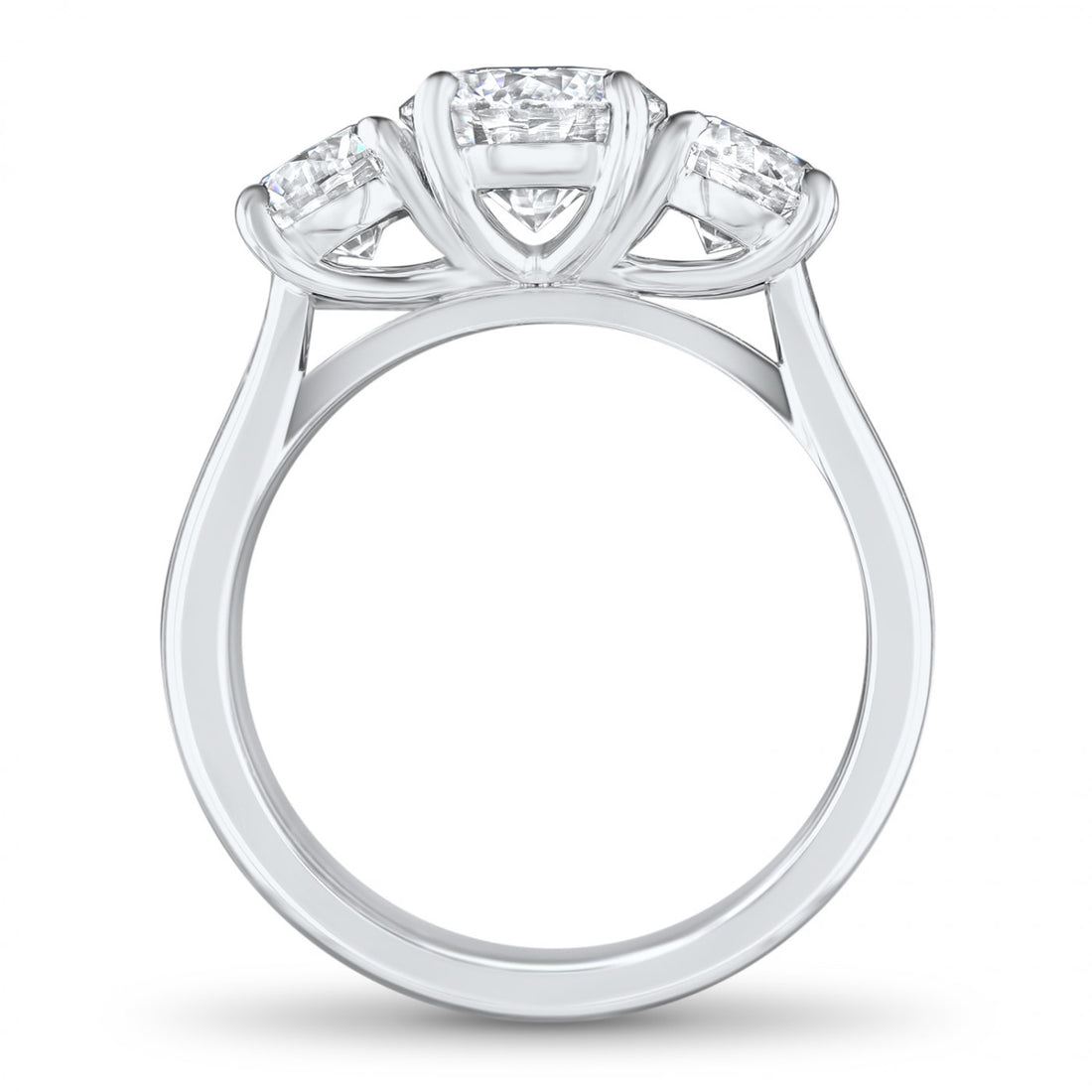 Lumine Three Stone Diamond Engagement Ring