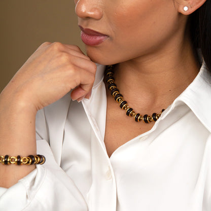 Pomellato Gem Set Rondelle Necklace Bracelet Set