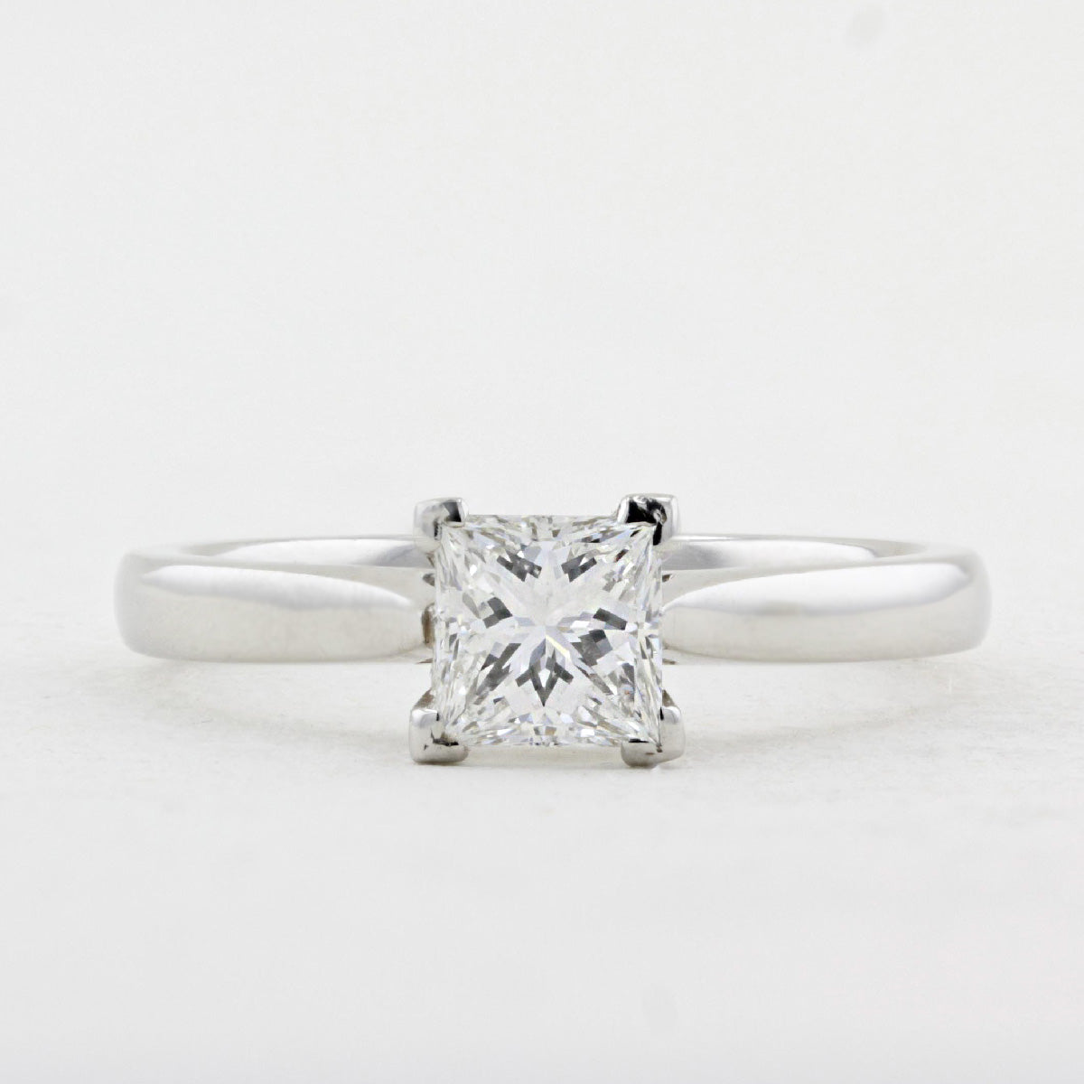 0.77ct Princess Cut Diamond Engagement Ring