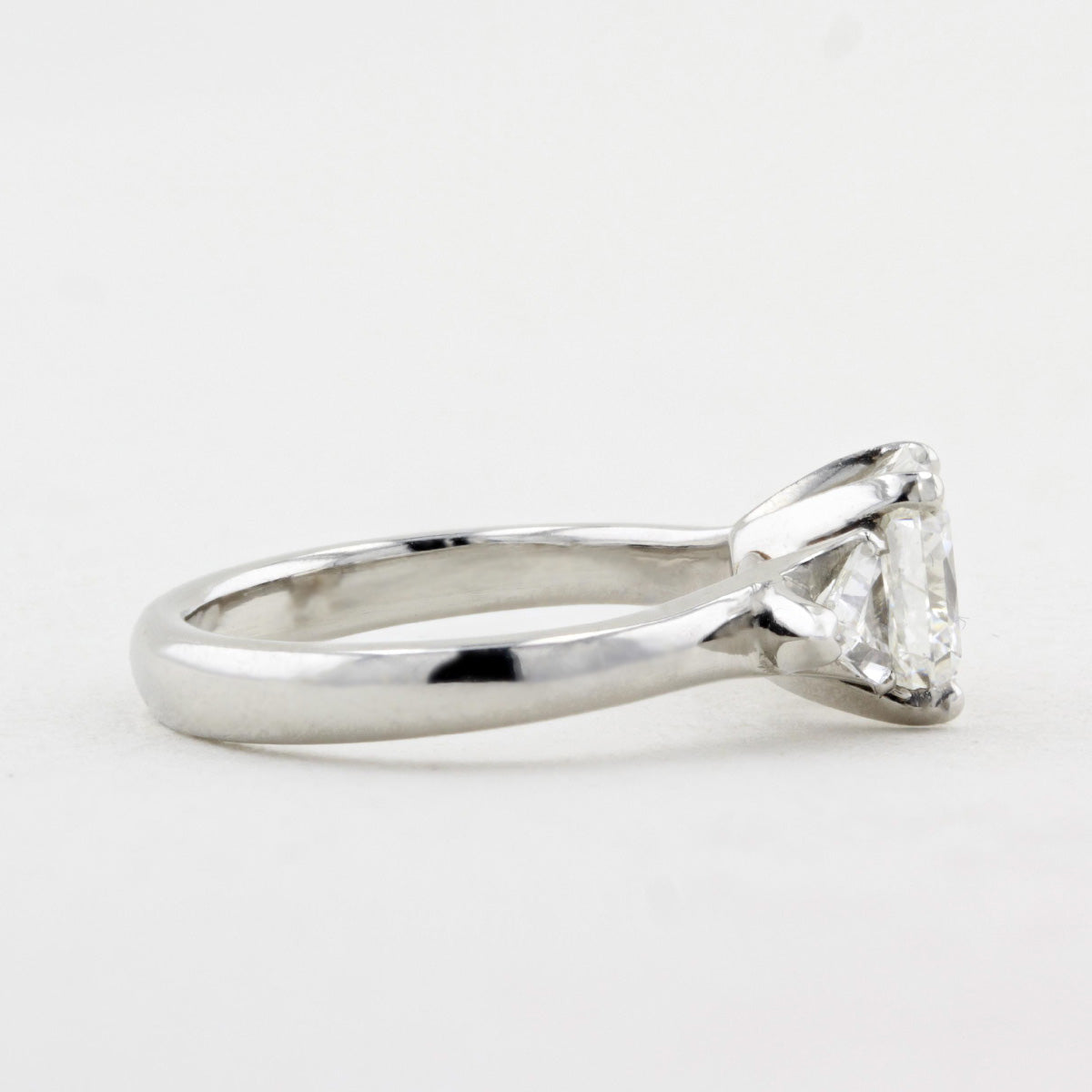 2.02ct Radiant Cut Diamond Three Stone Ring
