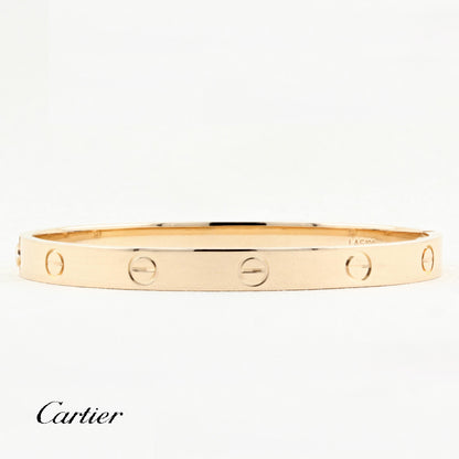 Cartier Rose Gold Classic Love Bracelet - Size 17