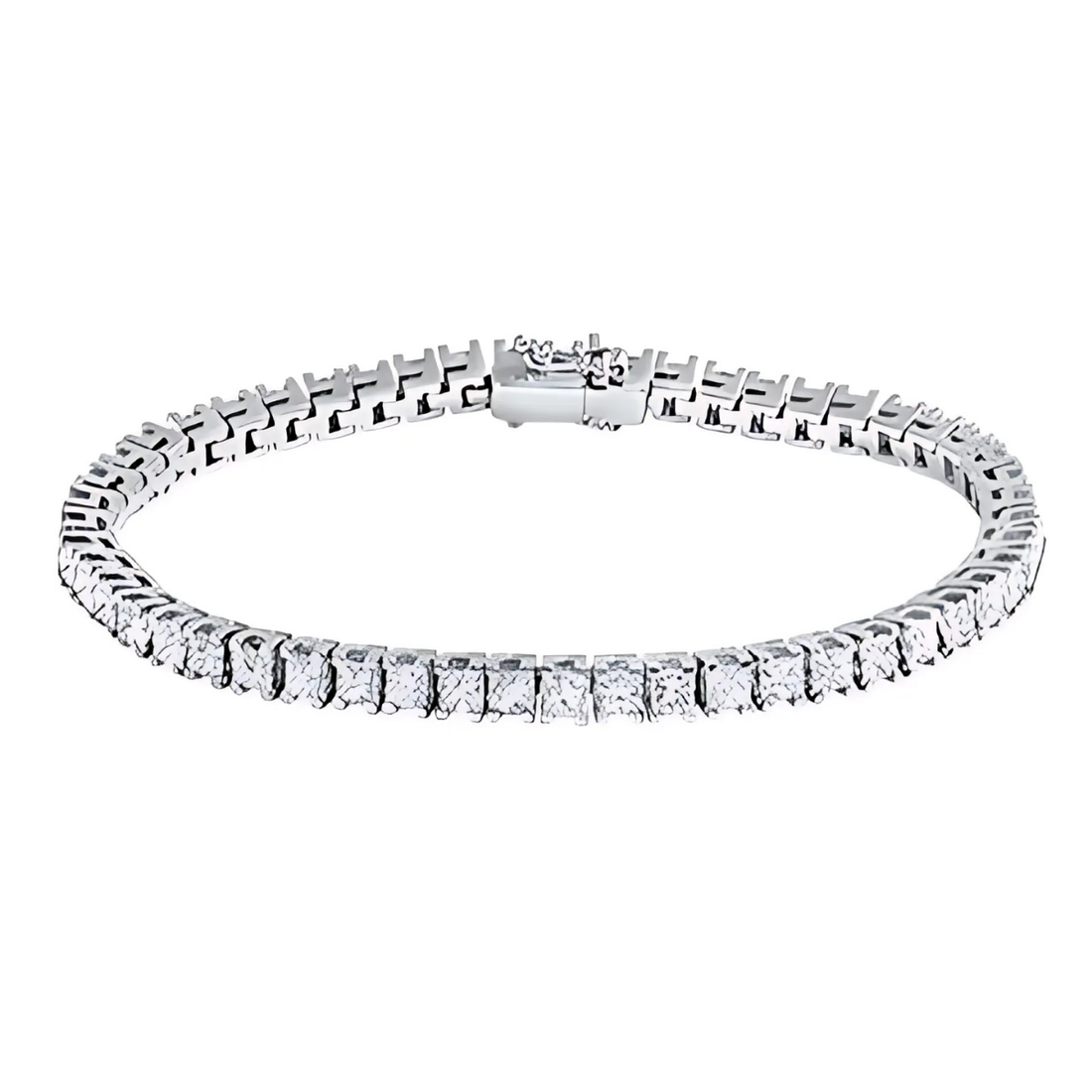 Princess Cut Diamond Line Bracelet