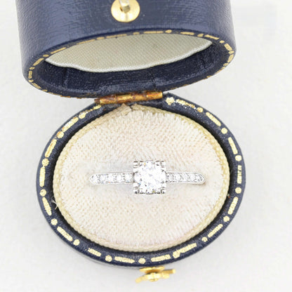 Vintage 0.45ct Old Cut Diamond Solitaire Ring