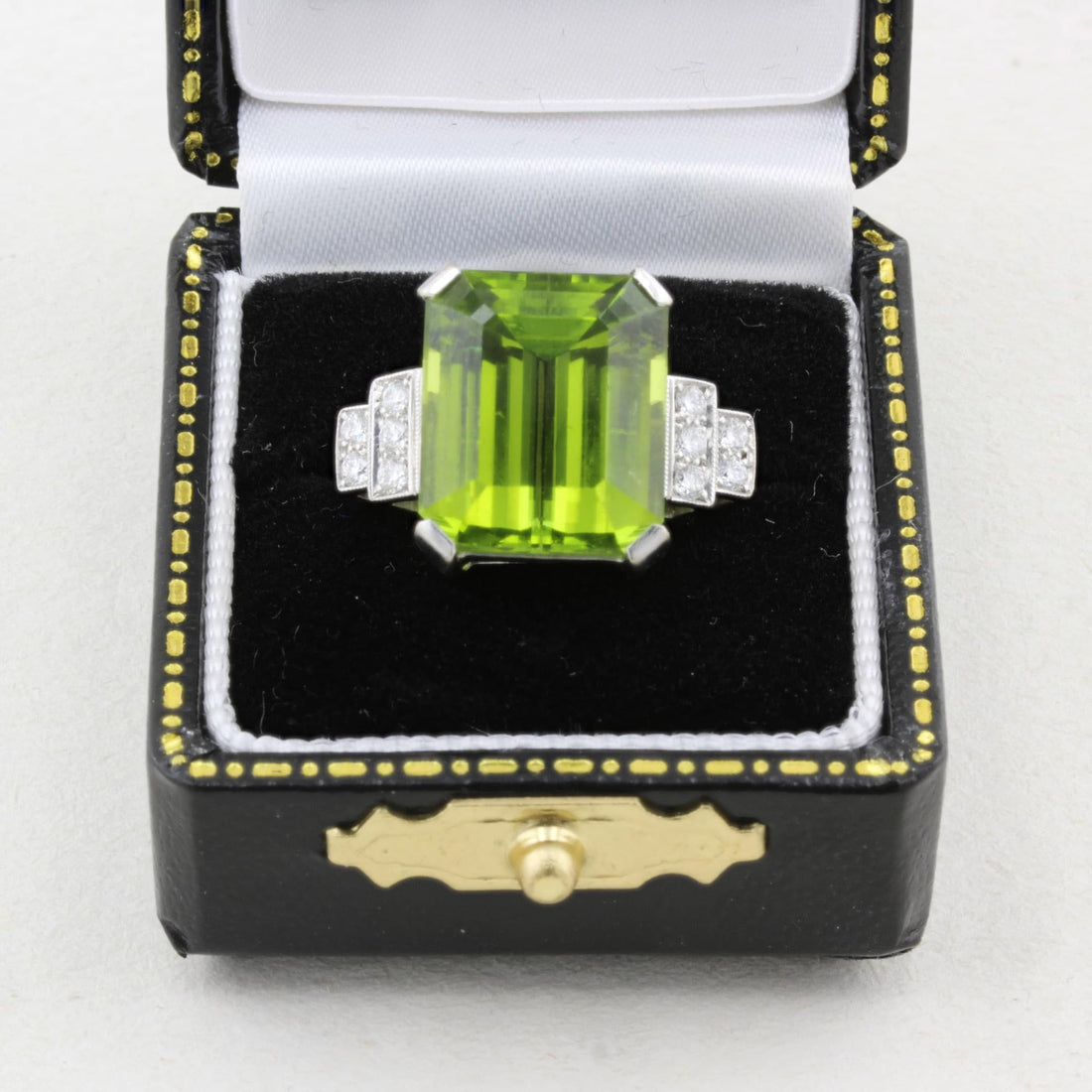 Peridot and Diamond Cocktail Ring