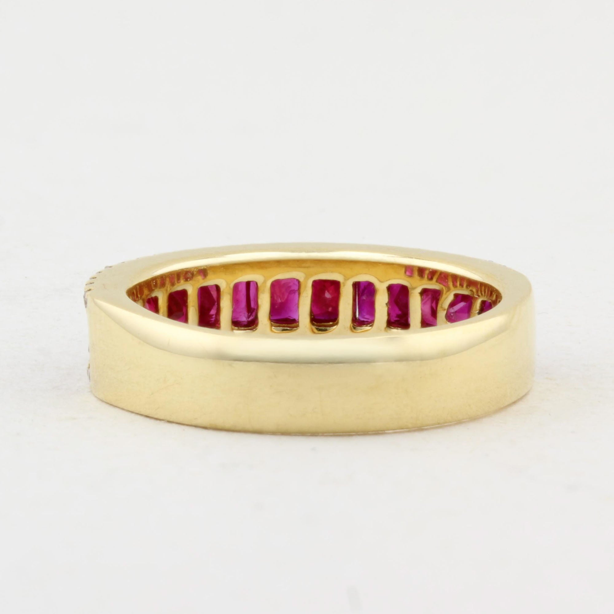 Ruby and Diamond Half Eternity Ring