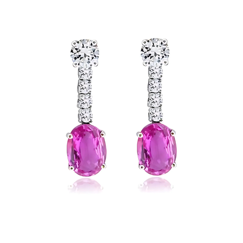 Sapphire and Diamond Drop Earrings