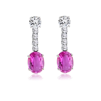 Sapphire and Diamond Drop Earrings