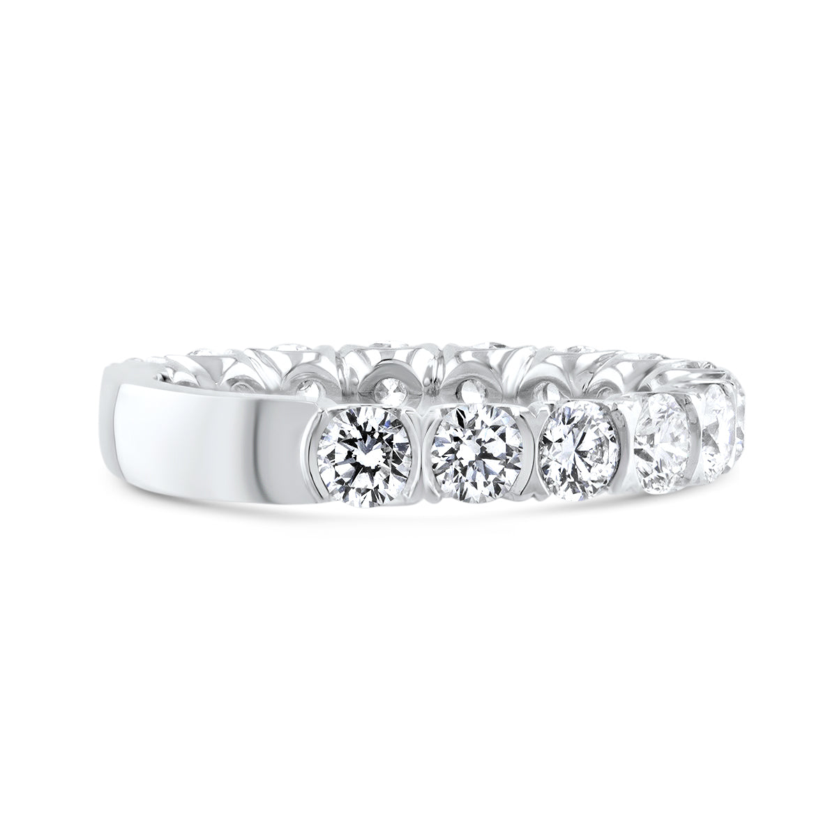 Semi Rubover Diamond Eternity Ring