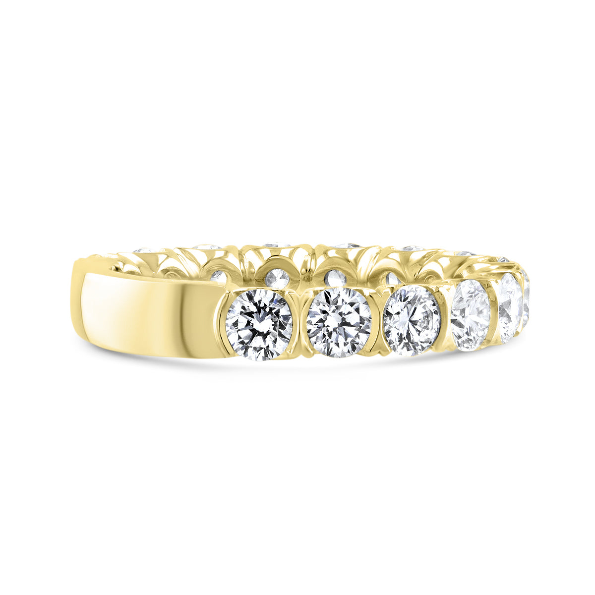 Semi Rubover Diamond Eternity Ring
