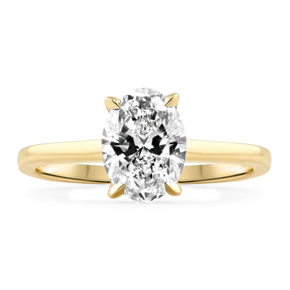 Timeless Oval Diamond Solitaire Engagement Ring