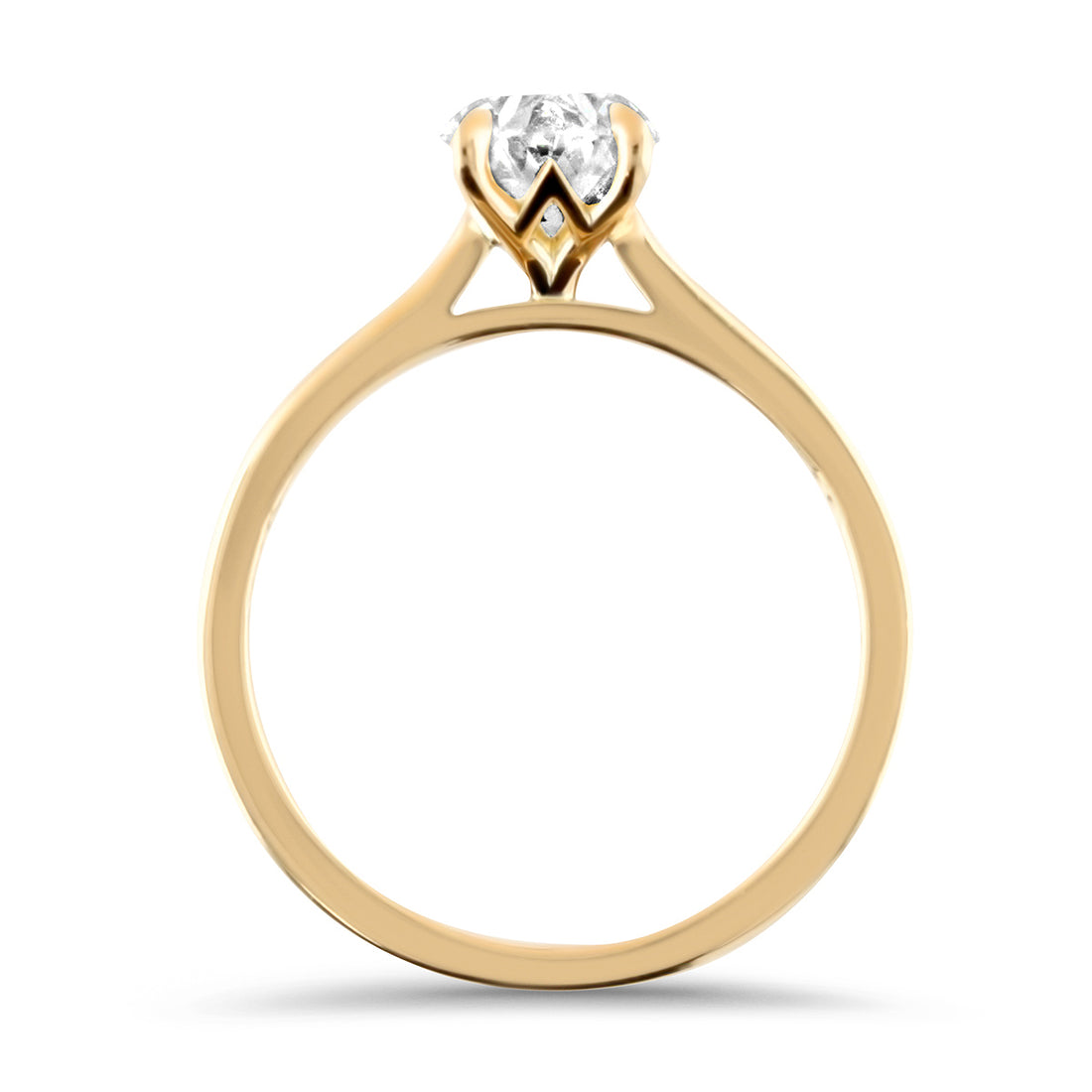 Timeless Oval Diamond Solitaire Engagement Ring