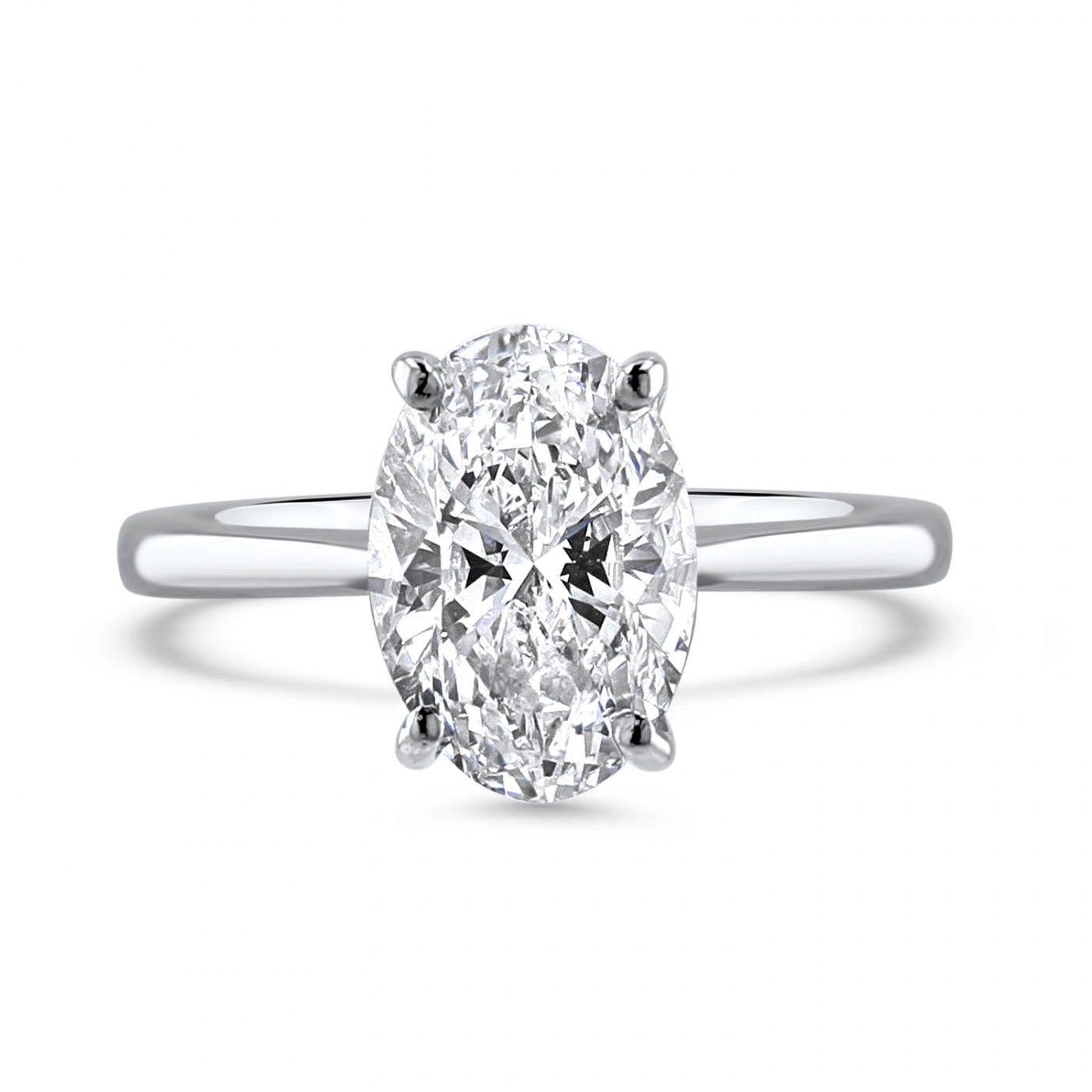 Timeless Oval Diamond Solitaire Engagement Ring