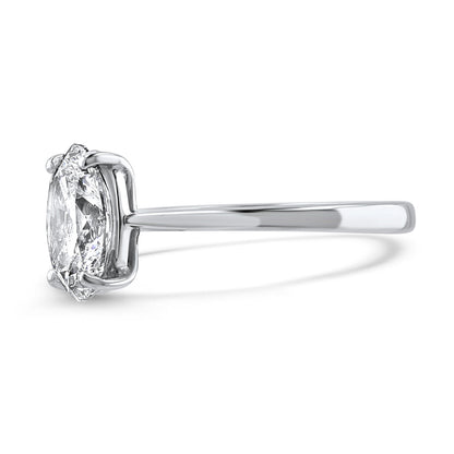 Timeless Oval Diamond Solitaire Engagement Ring