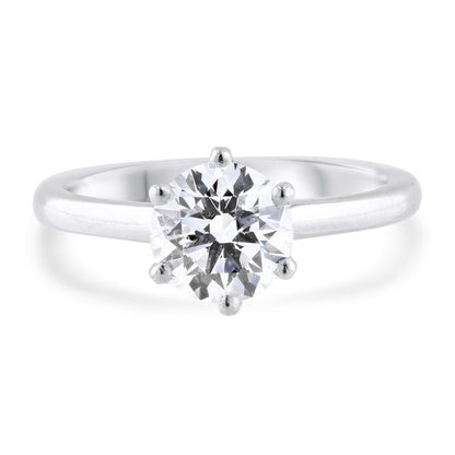 Timeless Six Claw Diamond Solitaire Engagement Ring