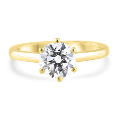 Timeless Six Claw Diamond Solitaire Engagement Ring