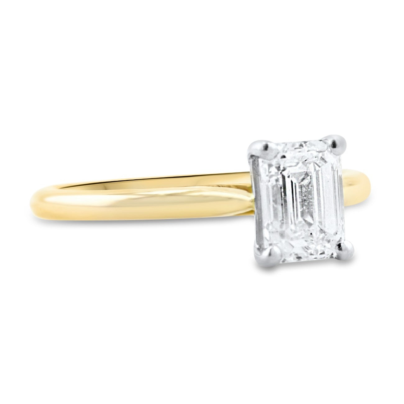 Timeless Emerald Cut Diamond Solitaire Engagement Ring
