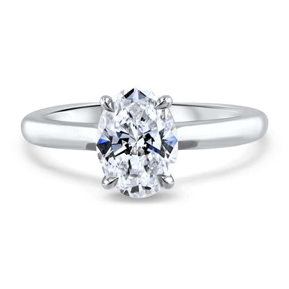 Timeless Oval Diamond Solitaire Engagement Ring