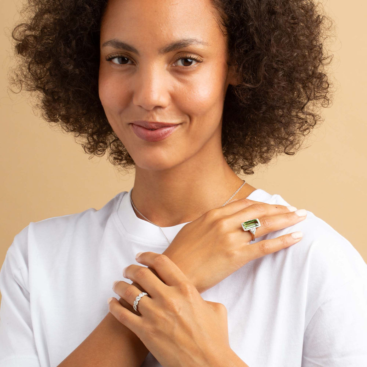 Tourmaline and Diamond Ring