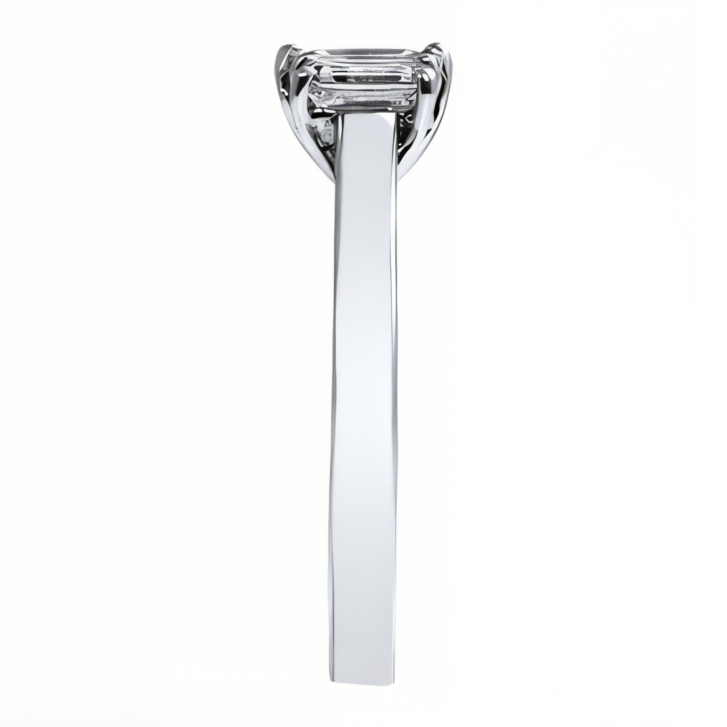 Unity Emerald Cut Diamond Three Stone Engagement Ring