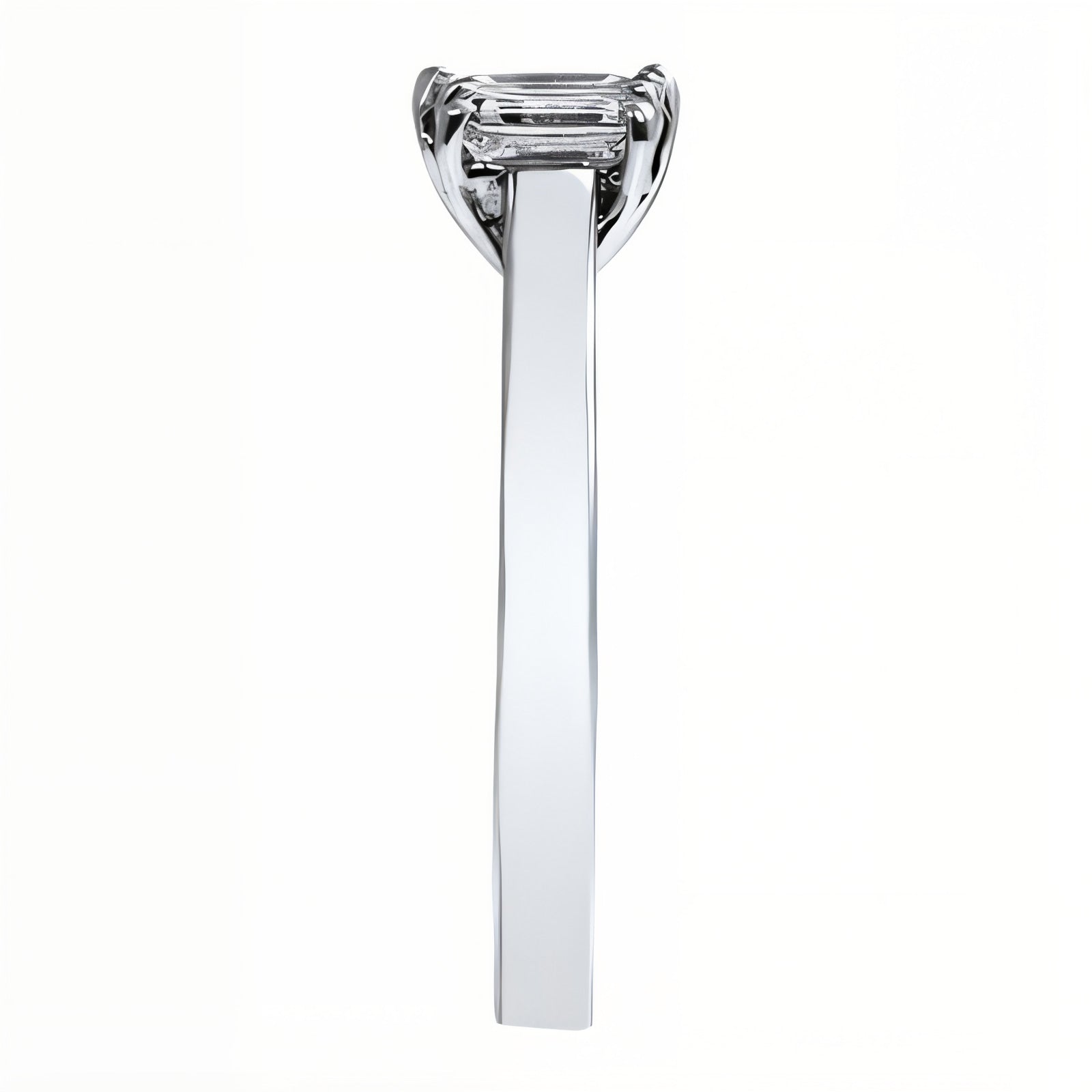 Unity Emerald Cut Diamond Three Stone Engagement Ring