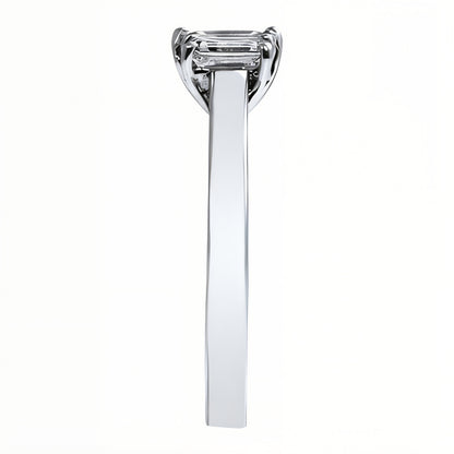 Unity Emerald Cut Diamond Three Stone Engagement Ring